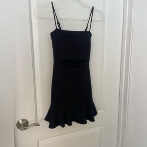 Lucy In the Sky Black Mini Dress with Cut-Out